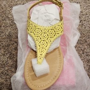 Yellow Jeweled Sandles